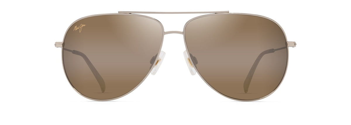 Maui Jim Hauoli XL sunglasses in Shiny Light Gold - HCL Bronze, front view