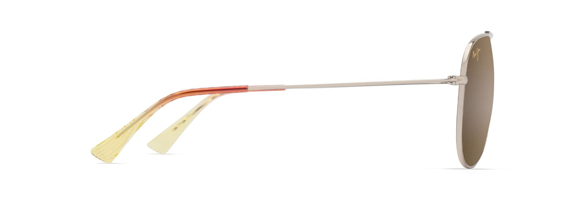 Maui Jim Hauoli XL sunglasses in Shiny Light Gold - HCL Bronze, side view