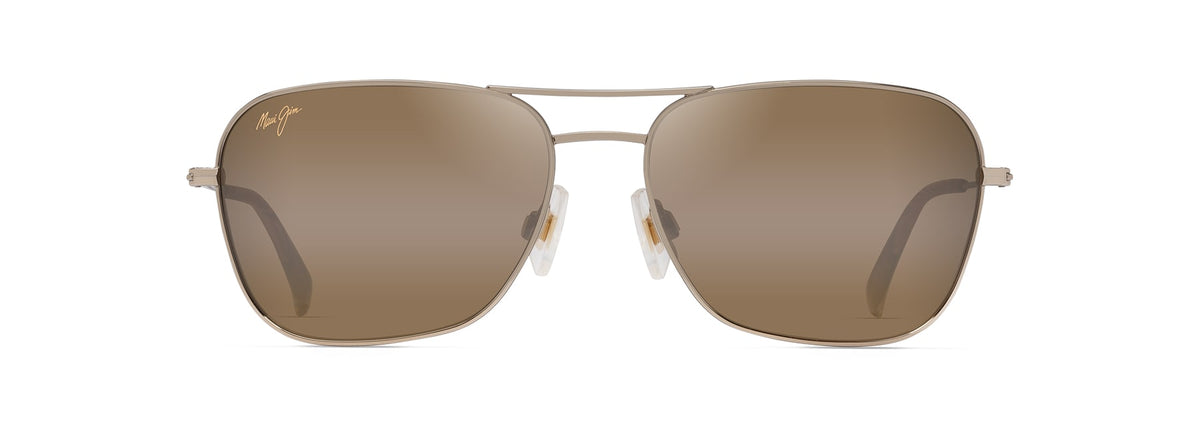 Maui Jim Na'auao sunglasses in Shiny Light Gold, front view