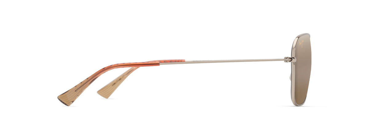 Maui Jim Na'auao sunglasses in Shiny Light Gold, side view