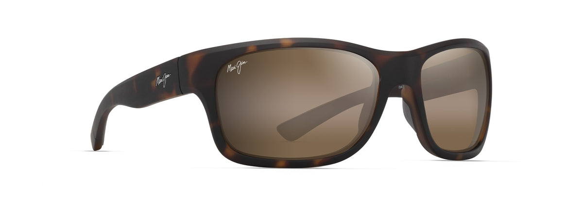Maui Jim Ano Nui sunglasses in Matte Dark Havana, angled view