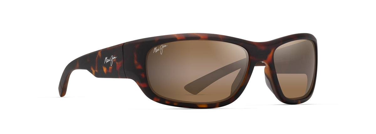 Maui Jim Maukele sunglasses in Matte Dark Havana, angled view