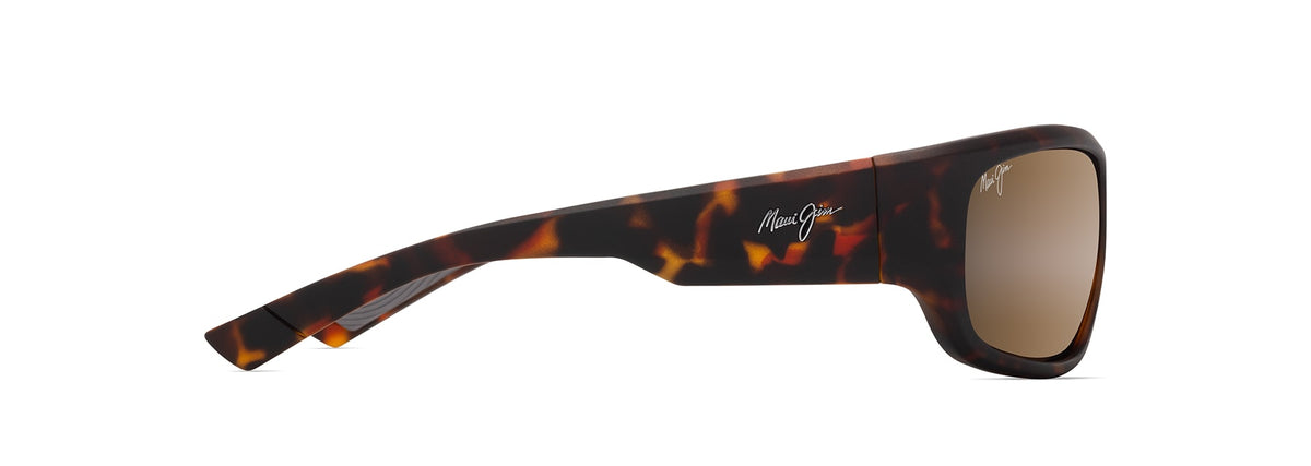 Maui Jim Maukele sunglasses in Matte Dark Havana, side view