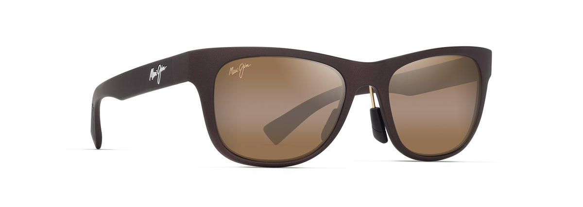 Maui Jim Kapeau sunglasses in Matte Metallic Brown, angled view