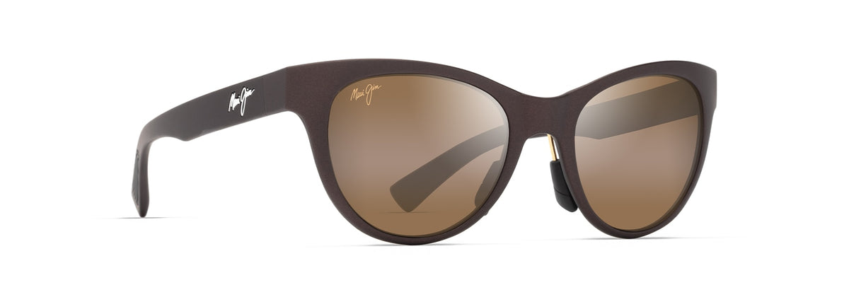 Maui Jim Hulahe sunglasses in Matte Metallic Brown, angled view