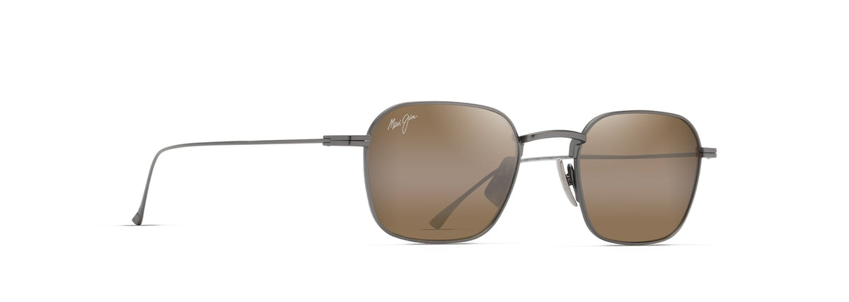 Maui Jim Mekala sunglasses in Matte Dark Ruthenium, angled view