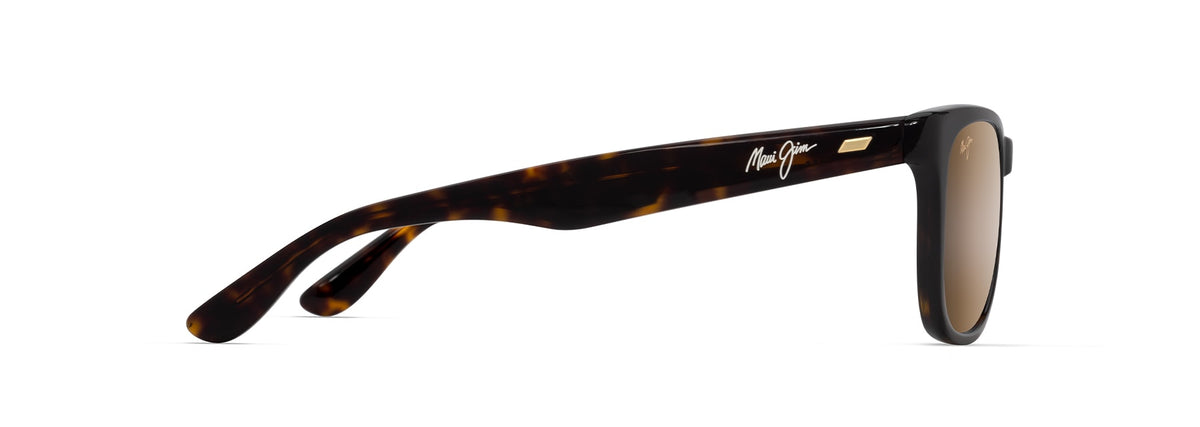 Maui Jim Kikonia sunglasses in Shiny Dark Havana, side view
