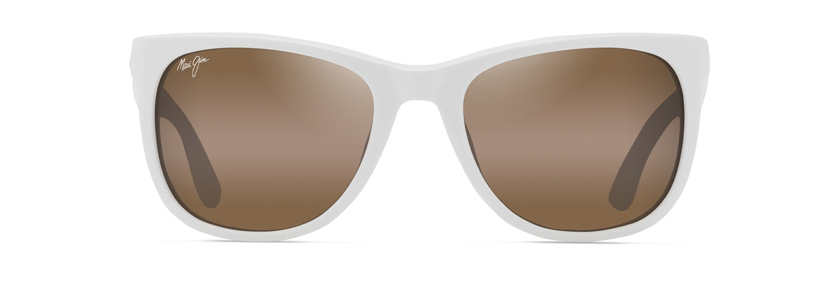 Maui Jim Kikonia XL sunglasses in Shiny Solid White, front view