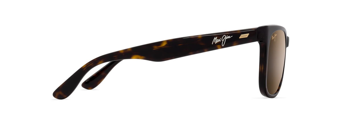 Maui Jim Kikonia XL sunglasses in Shiny Dark Havana, side view