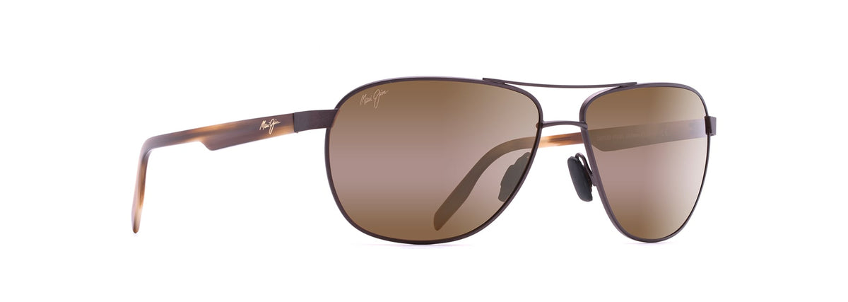 Maui Jim Castles sunglasses in Matte Chocolate, angled view