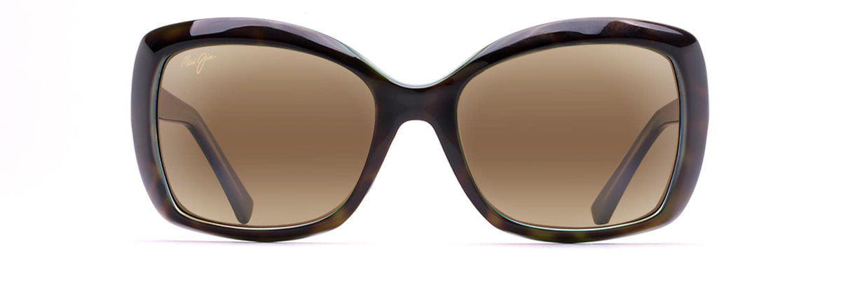 Maui Jim Orchid sunglasses in Shiny Tortoise with Peacock Blue, front view