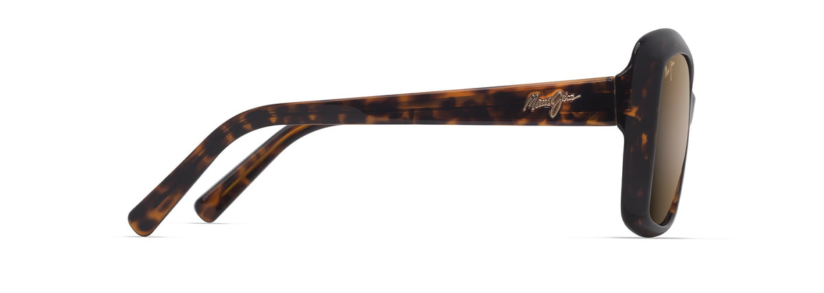 Maui Jim Orchid sunglasses in Shiny Dark Havana, side view