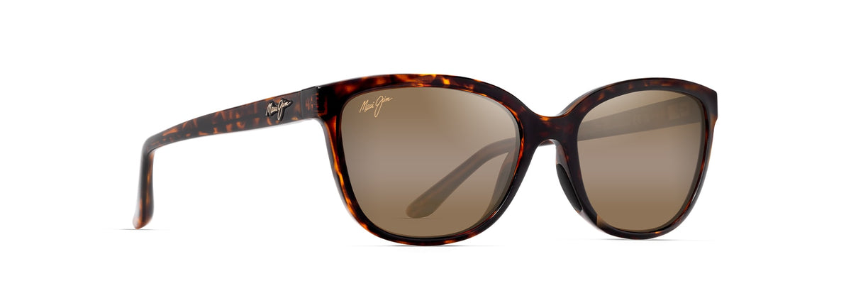 Maui Jim Honi sunglasses in Shiny Dark Havana, angled view