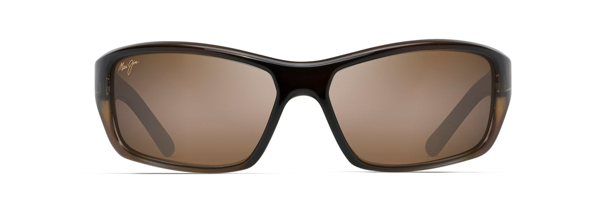Maui Jim Barrier Reef sunglasses in Brown with Gold, front view