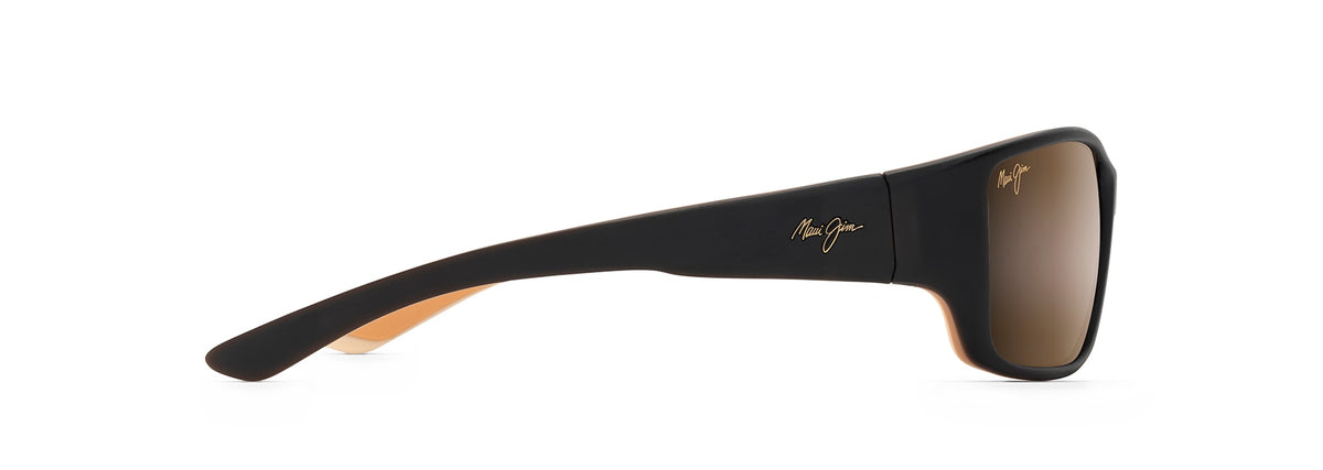 Maui Jim Local Kine sunglasses in Cream Matte Dark Transparent Brown/Tan, side view