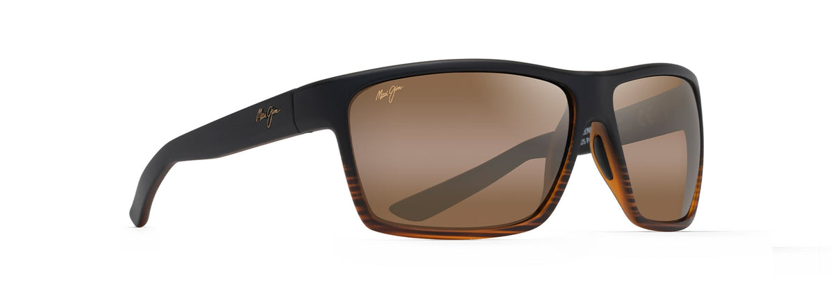 Maui Jim Alenuihaha sunglasses in Stripe Dark Brown, angled view