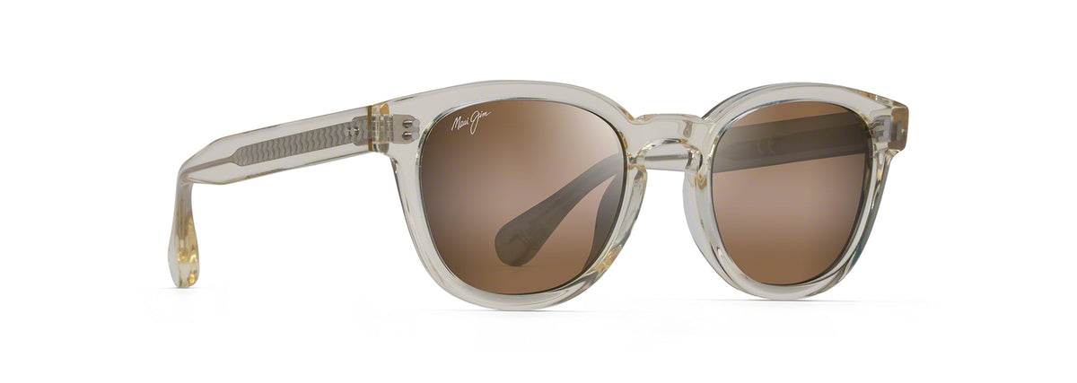Maui Jim Cheetah 5 sunglasses in Vintage Crystal, angled view