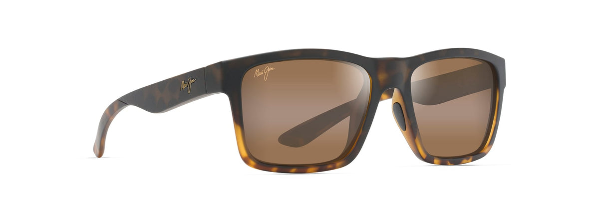 Maui Jim The Flats sunglasses in Matte Black with Tortoise, angled view