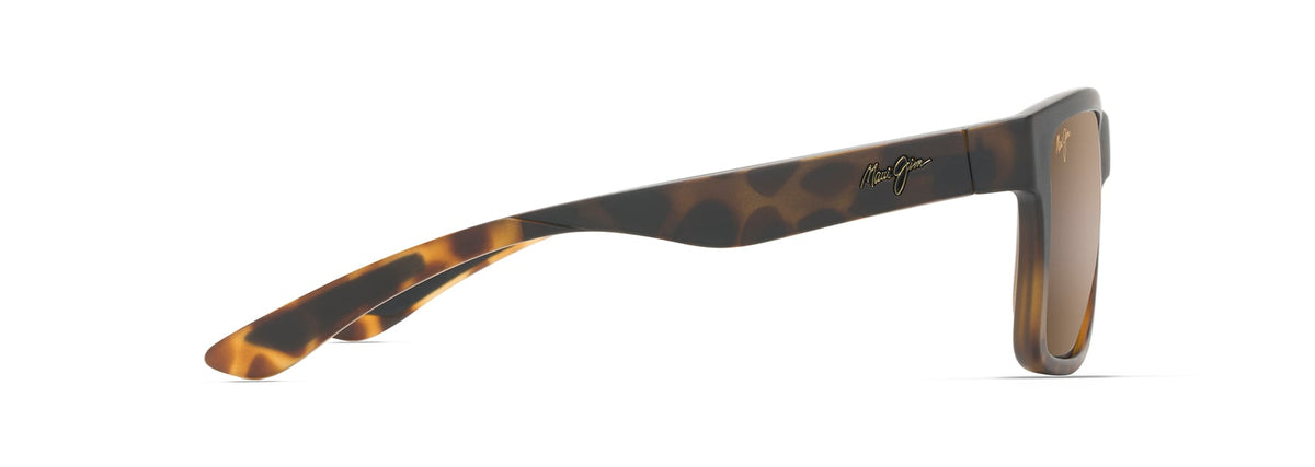 Maui Jim The Flats sunglasses in Matte Black with Tortoise, side view