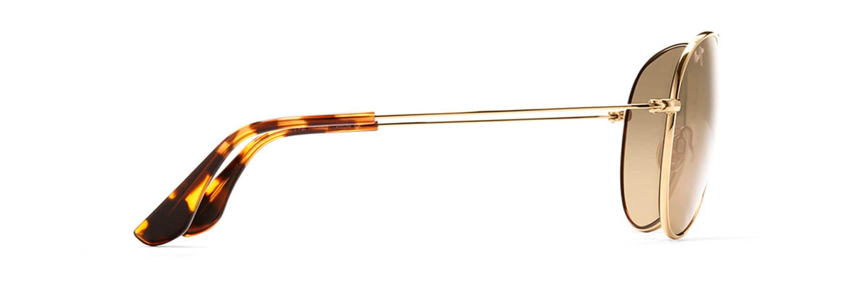 Maui Jim Mavericks sunglasses in Gold, side view