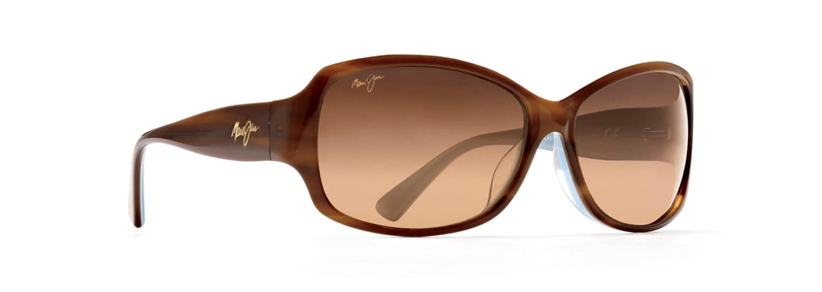 Maui Jim Nalani sunglasses in Tortoise with Blue & White, angled view