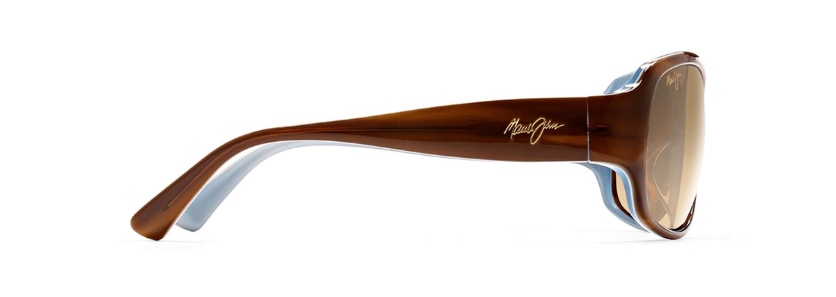 Maui Jim Nalani sunglasses in Tortoise with Blue & White, side view