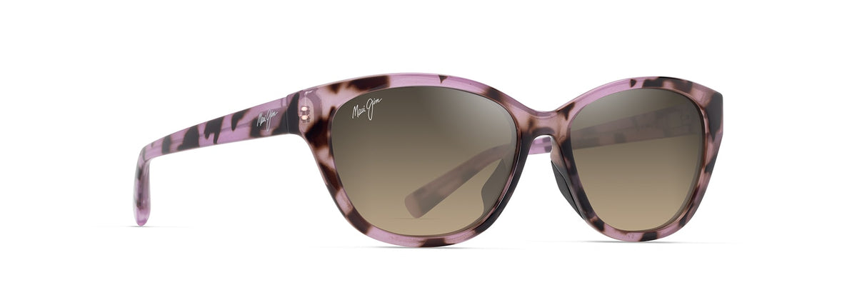 Maui Jim Punono sunglasses in Shiny Spotted Pink Havana, angled view