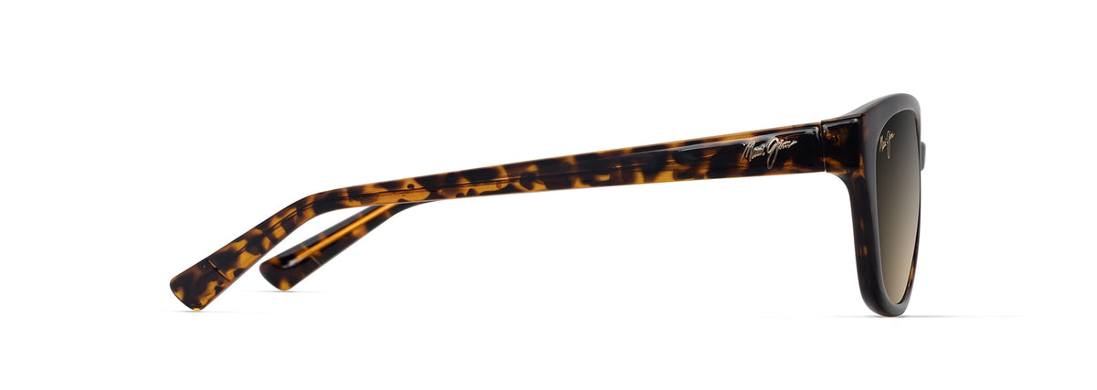 Maui Jim Punono sunglasses in Shiny Dark Havana, side view