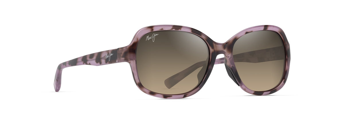 Maui Jim Hiluhilu sunglasses in Shiny Spotted Pink Havana, angled view