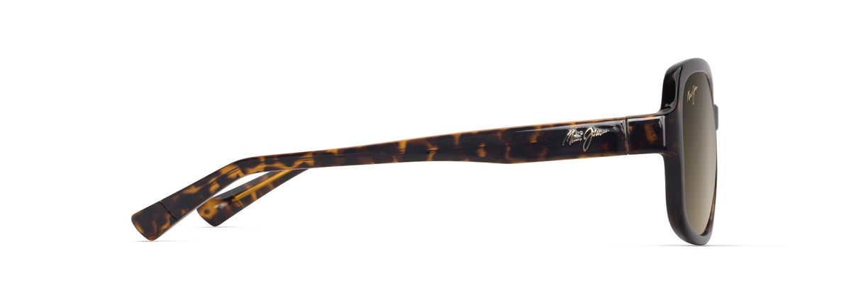 Maui Jim Hiluhilu sunglasses in Shiny Dark Havana, side view