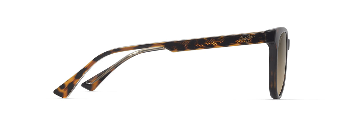 Maui Jim Lonomea sunglasses in Shiny Dark Havana, side view