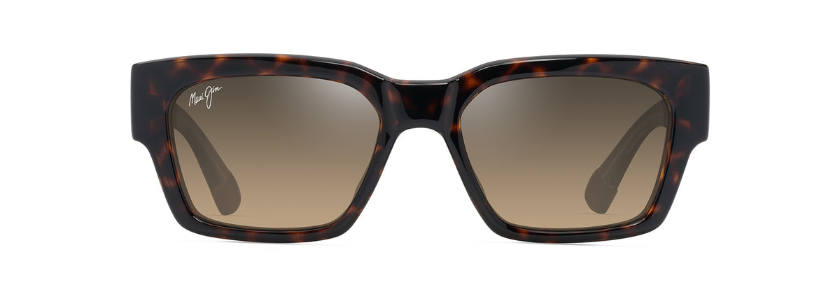 Maui Jim Kenui sunglasses in Shiny Dark Havana with Trans Yellow, front view