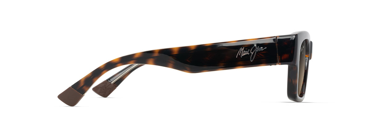 Maui Jim Kenui sunglasses in Shiny Dark Havana with Trans Yellow, side view