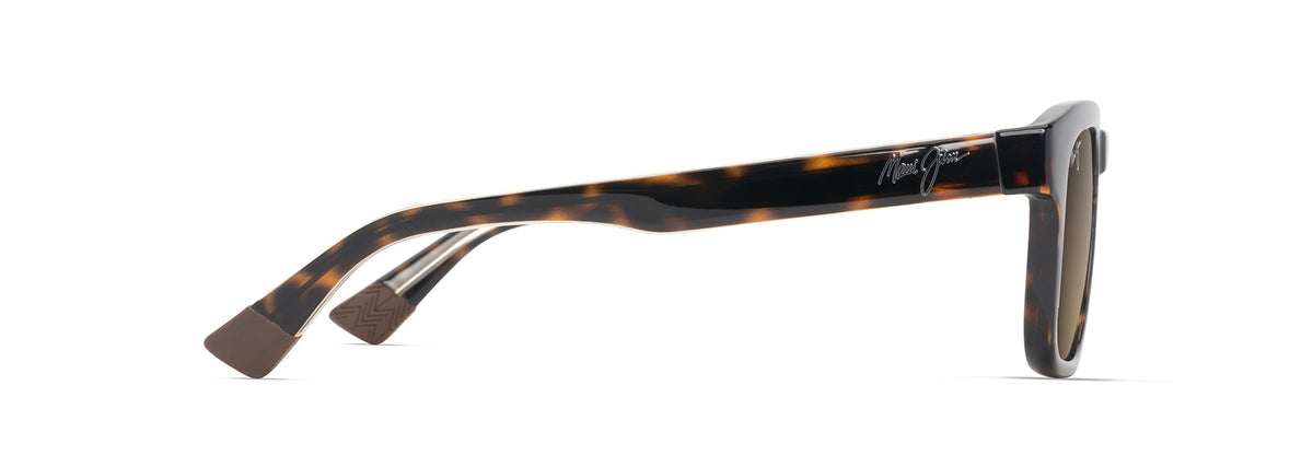 Maui Jim Maluhia sunglasses in Shiny Dark Havana with Trans Yellow, side view