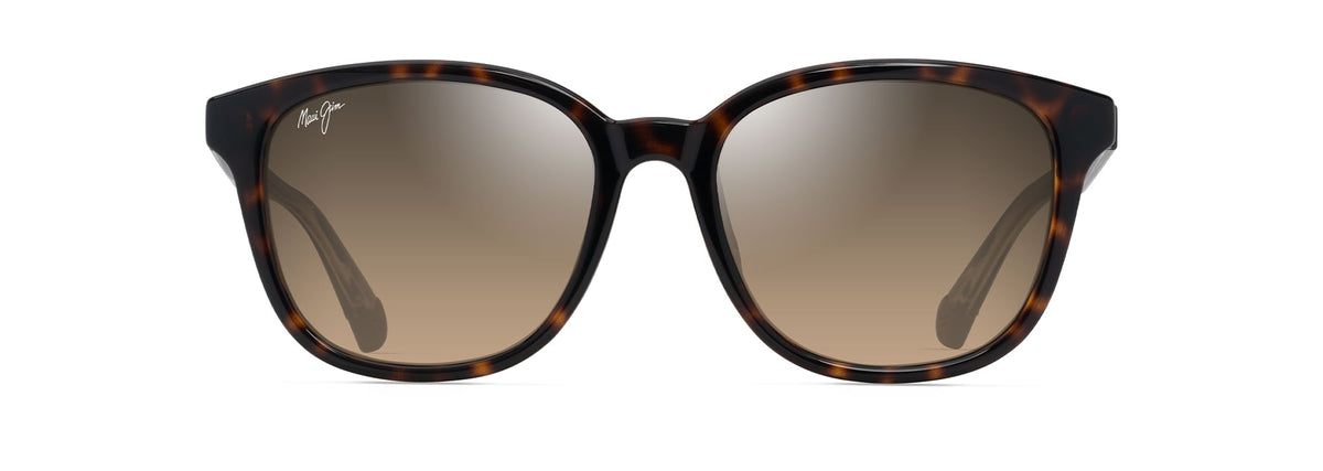 Maui Jim Ku'ikahi AF sunglasses in Shiny Dark Havana with Trans Yellow, front view