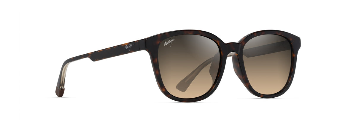Maui Jim Ku'ikahi AF sunglasses in Shiny Dark Havana with Trans Yellow, angled view