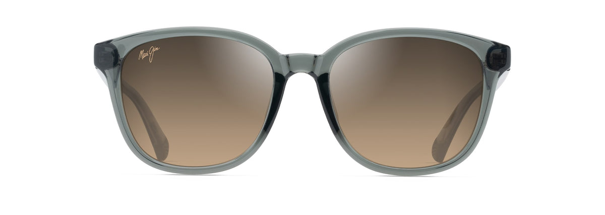 Maui Jim Ku'ikahi AF sunglasses in Shiny Trans Dark Grey, front view