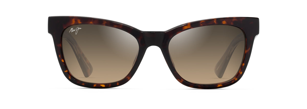 Maui Jim Hiwahiwa sunglasses in Shiny Dark Havana with Trans Yellow, front view