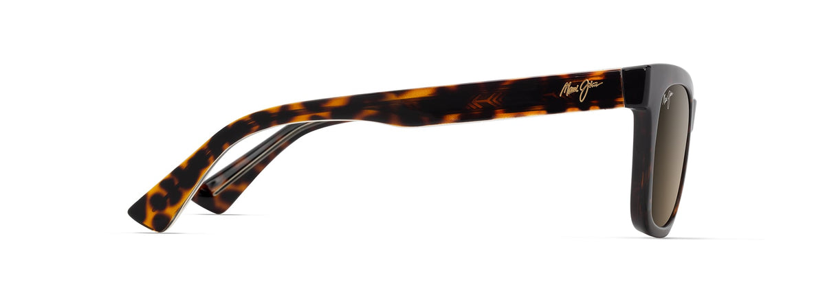 Maui Jim Hiwahiwa sunglasses in Shiny Dark Havana with Trans Yellow, side view