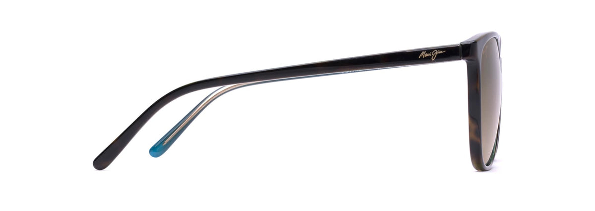 Maui Jim Ocean sunglasses in Shiny Tortoise with Peacock, side view