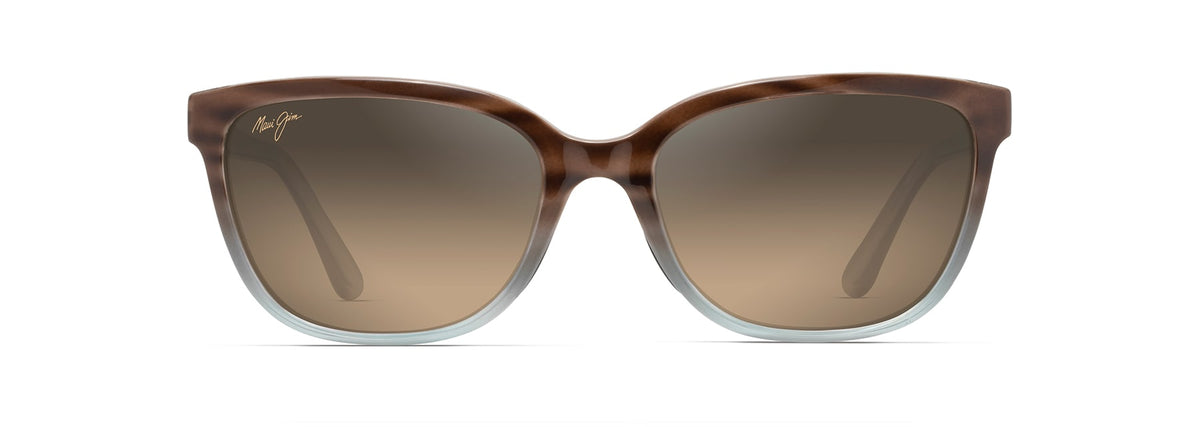 Maui Jim Honi sunglasses in Shiny Sandstone with Blue, front view