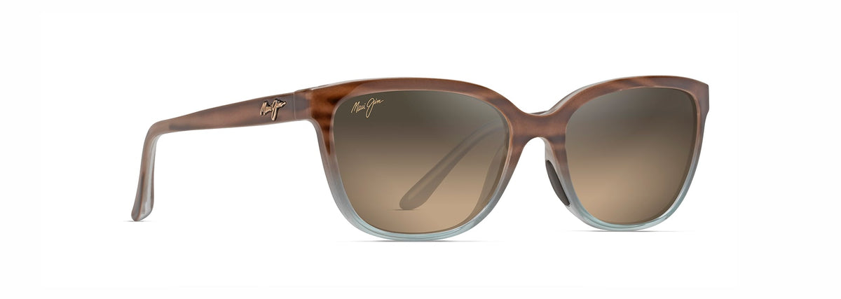 Maui Jim Honi sunglasses in Shiny Sandstone with Blue, angled view