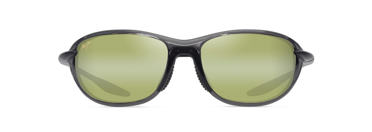 Maui Jim Hookipa Ultra R sunglasses in Shiny Metal Trans Dark Grey, front view