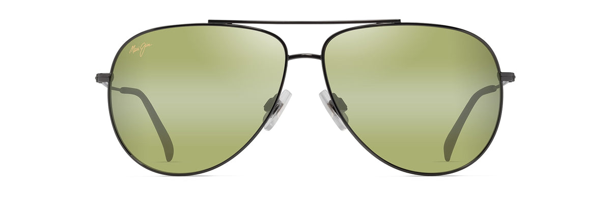 Maui Jim Hauoli HT665-17 sunglasses, dark ruthenium frame with Maui HT olive lens, front view