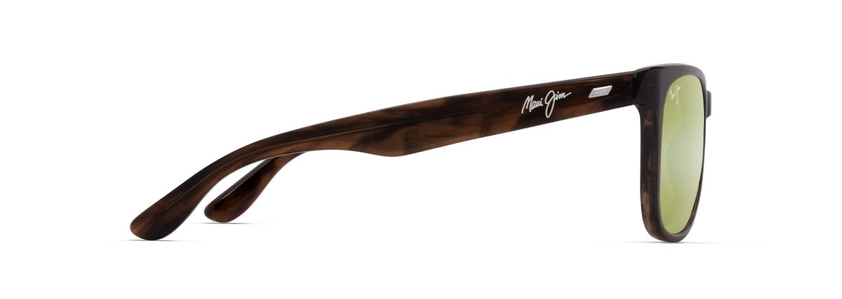 Maui Jim Kikonia XL sunglasses in Shiny Melange Brown Havana, side view