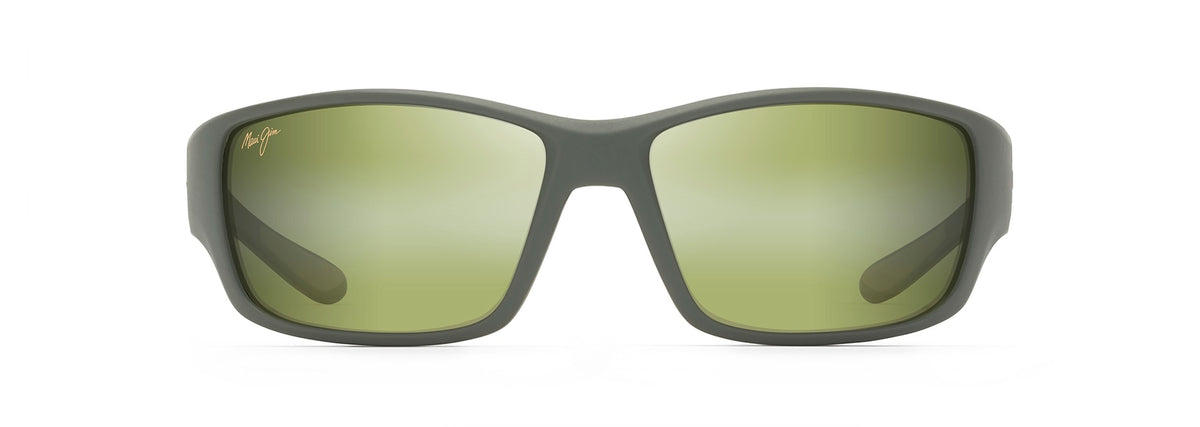 Maui Jim Local Kine sunglasses in Black Matte Khaki/Brown, front view