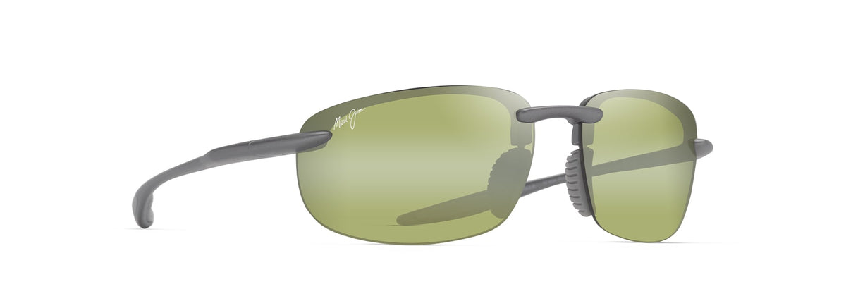 Maui Jim Hookipa Ultra sunglasses in Matte Metal Grey, angled view