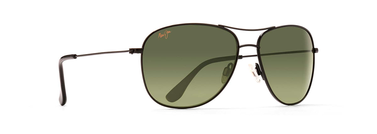 Maui Jim Cliff House sunglasses in Gloss Black, angled view