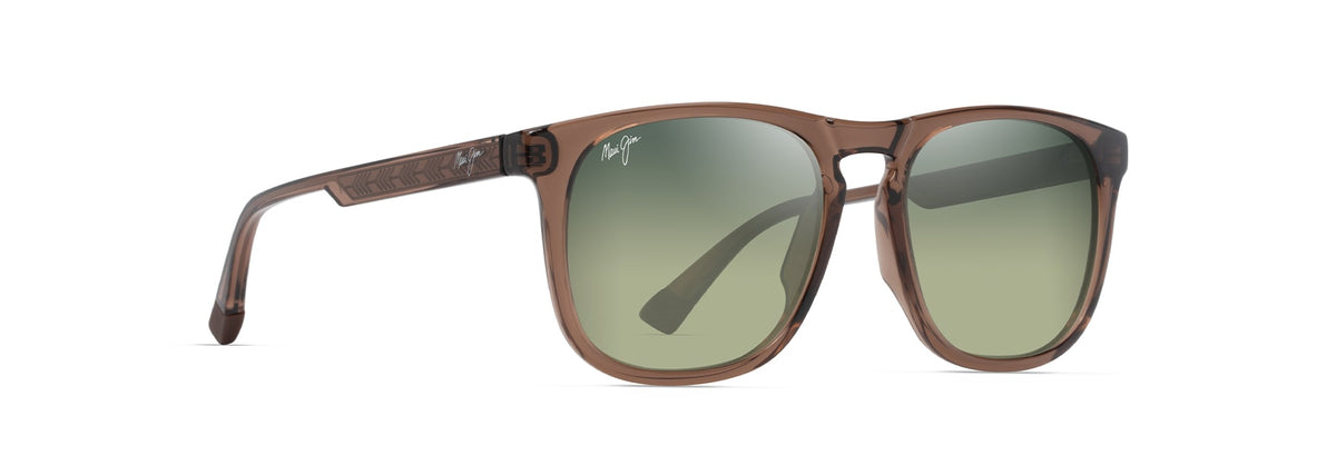 Maui Jim Kupa'a sunglasses in Shiny Trans Light Brown, angled view