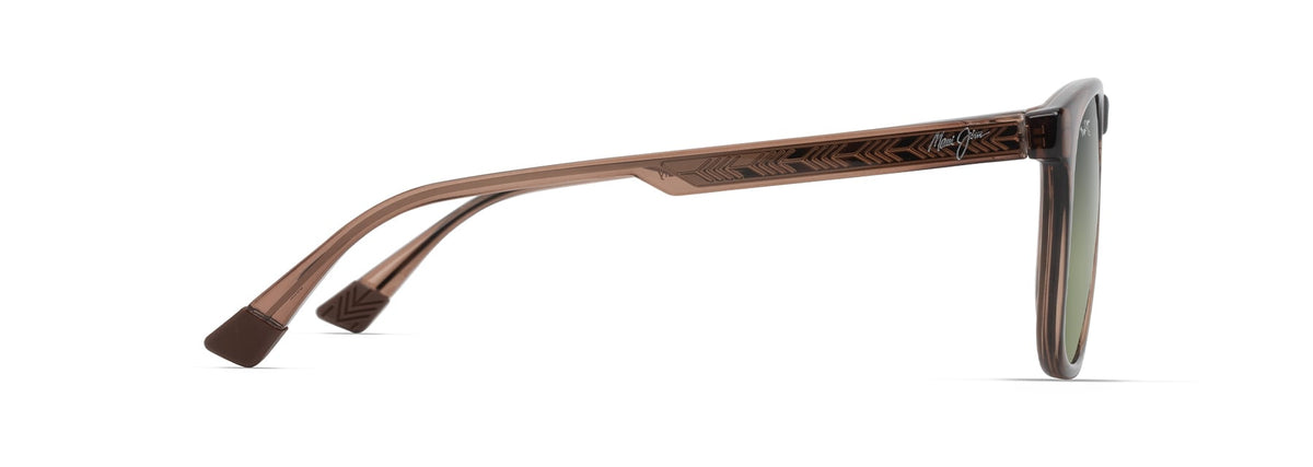 Maui Jim Kupa'a sunglasses in Shiny Trans Light Brown, side view